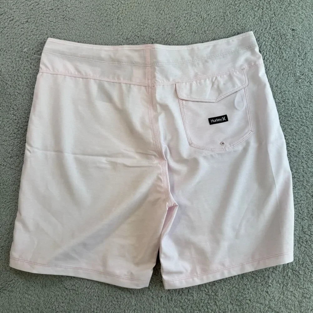 S Hurley Board Shorts Mens 38 Pink Stretch Swim Trunks Drawstring‎ NWT